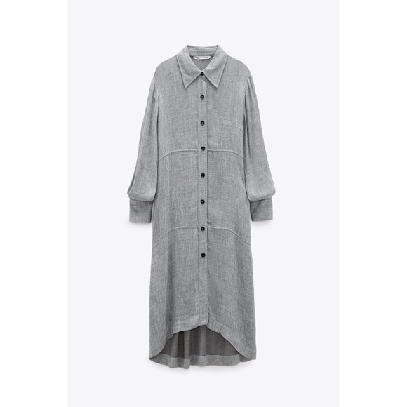 Zara Long Shirt/Dress in Grey - Picture 4 of 8